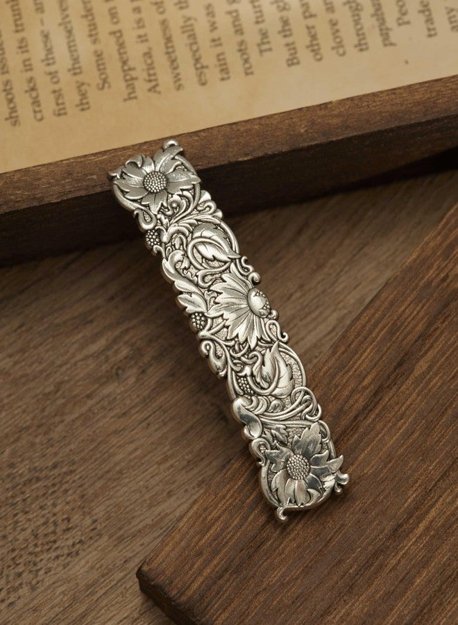 HAQUIL Vintage Flower Rectangular Hairclip, Hair Clip Vintage Viking Celtic Knot Protection Hair Clip, Barrettes Gift for Women Viking Hair Accessories - Image 5